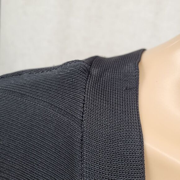 Venus Bandage Black Fringe Sleeveless Dress Gatsby Meets Moden Cocktail - Picture 12 of 16